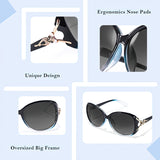 Sunglasses for Women Trendy Polarized Sunglasses Oversized Big Sun Glasses Ladies Shades UV Protection
