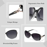 Sunglasses for Women Trendy Polarized Sunglasses Oversized Big Sun Glasses Ladies Shades UV Protection