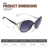 Sunglasses for Women Trendy Polarized Sunglasses Oversized Big Sun Glasses Ladies Shades UV Protection