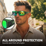 Myiaur Over Glasses Sunglasses for Men Women, Polarized Fit Over Sunglasses UV400 Protection, Anti Glare for Driving Outdoors