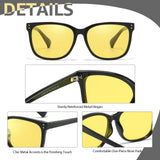 Myiaur Night Driving Glasses for Women, Anti Glare Night Vision Glasses Polarized Yellow Nighttime Glasses Reduce Glare