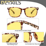 Myiaur Night Driving Glasses for Women Men, Polarized Yellow Lens Anti Glare Night Vision Glasses for Nighttime Driving