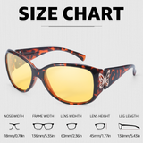 Myiaur Night Vision Driving Glasses for Women, Polarized Yellow Lens Nighttime Glasses for Glare Reduction