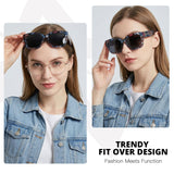 Myiaur Fit Over Glasses Sunglasses for Women Polarized UV400 Protection