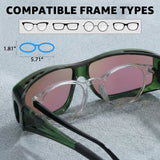 Myiaur Over Glasses Sunglasses for Men Women, Polarized Fit Over Sunglasses UV400 Protection, Anti Glare for Driving Outdoors
