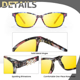 Myiaur Night Driving Glasses for Women, Anti Glare Night Vision Glasses Polarized Yellow Nighttime Glasses Reduce Glare