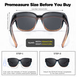 Myiaur Polarized Fit Over Glasses Sunglasses for Women - Trendy Sun Glasses to Go Over Eyeglasses UV400 Protection