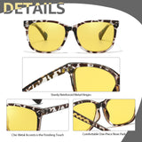 Myiaur Night Driving Glasses for Women, Anti Glare Night Vision Glasses Polarized Yellow Nighttime Glasses Reduce Glare