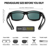 Myiaur Polarized Fit Over Sunglasses for Men, UV400 Sun Glasses Wear Over Eyeglasses, Anti Glare Driving & Fishing Sunglasses