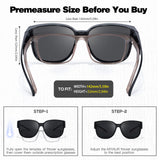 Myiaur Polarized Fit Over Glasses Sunglasses for Women - Trendy Sun Glasses to Go Over Eyeglasses UV400 Protection