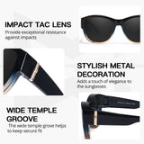 Myiaur Fit Over Glasses Sunglasses for Women, Polarized Sunglasses Over Glasses Trendy Wear with UV400 Protection(2 Packs)