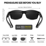 Myiaur Polarized Fit Over Sunglasses for Men, UV400 Sun Glasses Wear Over Eyeglasses, Anti Glare Driving & Fishing Sunglasses