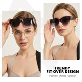 Myiaur Fit Over Glasses Sunglasses for Women Polarized UV400 Protection