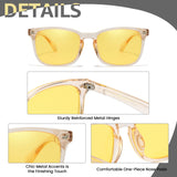 Myiaur Night Driving Glasses for Women Men, Polarized Yellow Lens Anti Glare Night Vision Glasses for Nighttime Driving