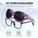 Myiaur Polarized Fit Over Glasses Sunglasses for Women Men, UV400 Protection Over Glasses Sunglasses Ideal for Daily & Driving
