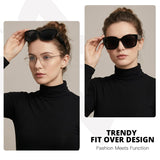 Myiaur Fit Over Glasses Sunglasses for Women Polarized UV400 Protection