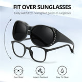 Myiaur Polarized Fit Over Glasses Sunglasses for Women Men, UV400 Protection Over Glasses Sunglasses Ideal for Daily & Driving