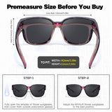 Myiaur Polarized Fit Over Glasses Sunglasses for Women - Trendy Sun Glasses to Go Over Eyeglasses UV400 Protection