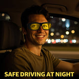 Myiaur Night Vision Glasses for Men Women, Polarized Fit Over Wrap Around Driving Glasses, Anti Glare and UV400 Protection