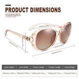Sunglasses for Women Trendy Polarized Sunglasses Oversized Big Sun Glasses Ladies Shades UV Protection
