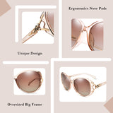 Sunglasses for Women Trendy Polarized Sunglasses Oversized Big Sun Glasses Ladies Shades UV Protection