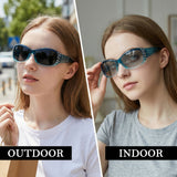 Myiaur Photochromic Polarized Sunglasses for Women, Trendy Wrap Around UV400 Shade for Driving & Outdoors
