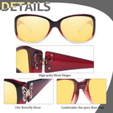 Myiaur Night Vision Driving Glasses for Women, Polarized Yellow Lens Nighttime Glasses for Glare Reduction