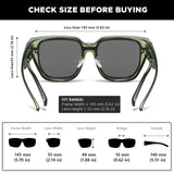 Myiaur Polarized Fit Over Glasses Sunglasses for Women Men UV400 Protection