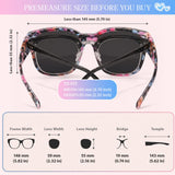 Myiaur Polarized Fit Over Sunglasses for Women UV400 Whitetortoise