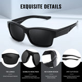 Myiaur Polarized Fit Over Sunglasses for Men, UV400 Sun Glasses Wear Over Eyeglasses, Anti Glare Driving & Fishing Sunglasses