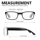 Split-Frame Reading Glasses for Women Men|Custom Left & Right Eye Powers (1.0-4.0)| Rectangular Blue Light Blocking Glasses