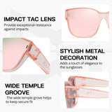 Myiaur Oversized Fit Over Sunglasses for Women, Trendy Wear Over Glasses, Polarized UV400 Protection Sunglasses for Driving