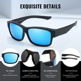 Myiaur Polarized Fit Over Sunglasses for Men, UV400 Sun Glasses Wear Over Eyeglasses, Anti Glare Driving & Fishing Sunglasses