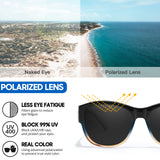 Myiaur Fit Over Glasses Sunglasses for Women, Polarized Sunglasses Over Glasses Trendy Wear with UV400 Protection(2 Packs)
