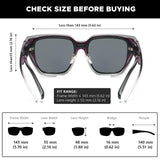Myiaur Polarized Fit Over Glasses Sunglasses for Women Men UV400 Protection