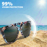 Myiaur Fit Over Glasses Sunglasses for Women Polarized UV400 Protection