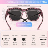 Myiaur Polarized Fit Over Sunglasses for Women UV400 Whitetortoise