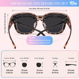 Myiaur Polarized Fit Over Sunglasses for Women UV400 Whitetortoise