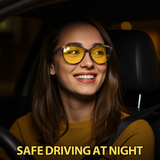 Myiaur Night Vision Driving Glasses for Women, Polarized Anti Glare Yellow Lens Glasses for Nighttime, UV400 Protection