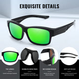 Myiaur Polarized Fit Over Sunglasses for Men, UV400 Sun Glasses Wear Over Eyeglasses, Anti Glare Driving & Fishing Sunglasses