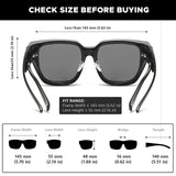 Myiaur Polarized Fit Over Glasses Sunglasses for Women Men UV400 Protection