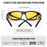 Myiaur Fit Over Night Driving Glasses For Men Women, Polarized UV400 Lenses