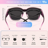 Myiaur Polarized Fit Over Sunglasses for Women UV400 Whitetortoise