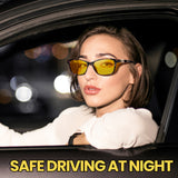 Myiaur Night Driving Glasses for Women, Anti Glare Night Vision Glasses Polarized Yellow Nighttime Glasses Reduce Glare