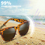 Myiaur Fit Over Glasses Sunglasses for Women, Polarized Sunglasses with UV400 Protection, Reduce Glare for Driving(2 Packs)