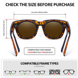Myiaur Fit Over Glasses Sunglasses for Women, Polarized Sunglasses with UV400 Protection, Reduce Glare for Driving(2 Packs)