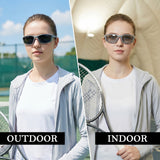 Myiaur Polarized Running Sunglasses for Men Women, UV400 Photochromic Sun Glasses Ideal for Sports Driving Cycling Fishing