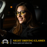Night Driving Glasses for Women Men, Polarized Night Vision Glasses Reduce Glare for Night
