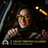 Night Driving Glasses for Women Men, Polarized Night Vision Glasses Reduce Glare for Night