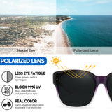 Myiaur Oversized Fit Over Sunglasses for Women, Trendy Wear Over Glasses, Polarized UV400 Protection Sunglasses for Driving